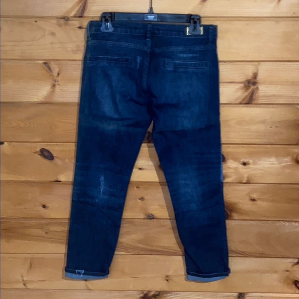 Zara Patchwork Distressed Crop Jeans - image 6